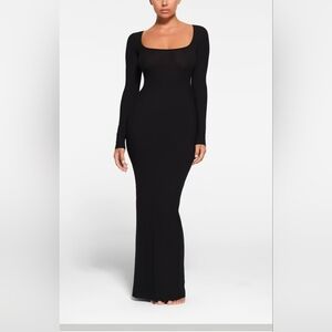 Skims Soft Lounge Petite Long Sleeve Maxi Dress Medium Petite NWT